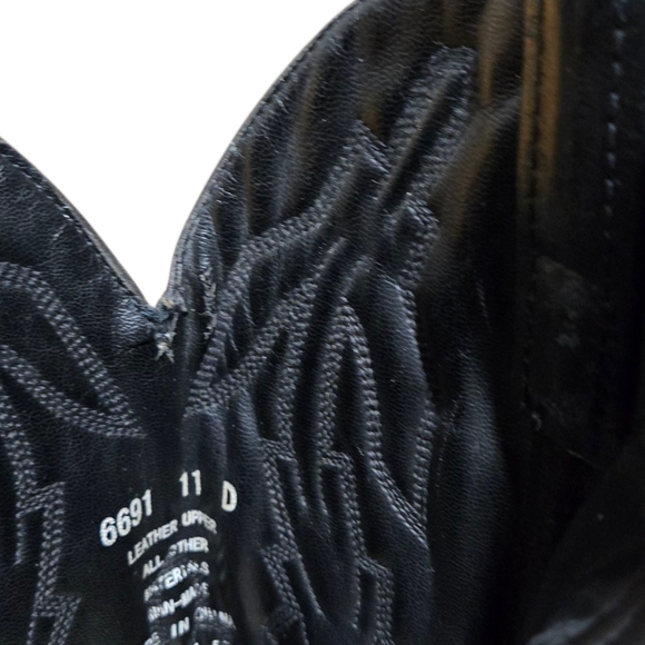 Men's Black Leather Boots - Picture 5 of 6